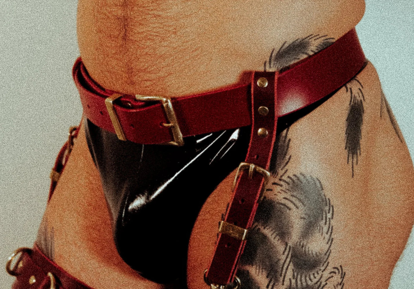 Thigh Cuffs with Belt suspender