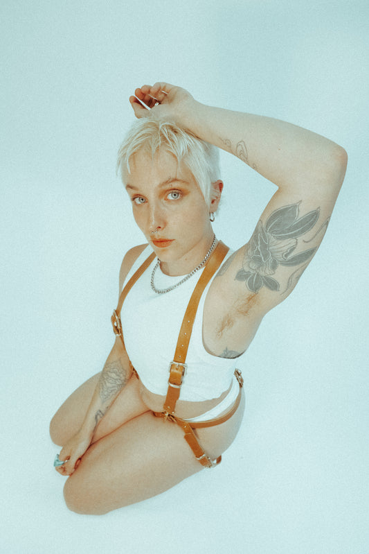 Classic Leather Braces. Unisex trouser braces