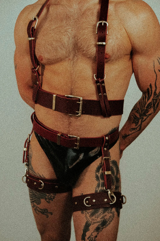 Thigh Cuffs with Belt suspender