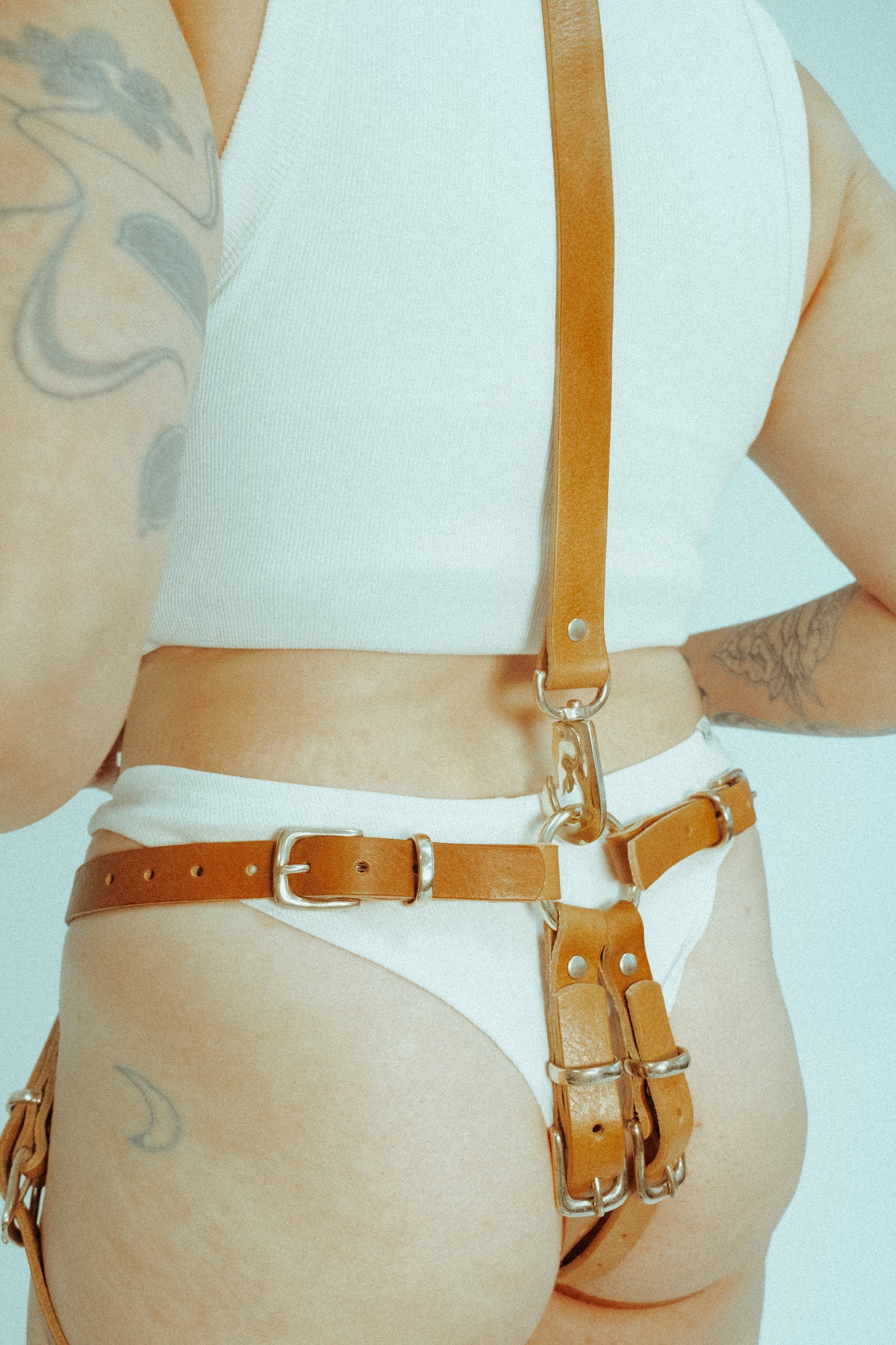 Classic Leather Braces. Unisex trouser braces